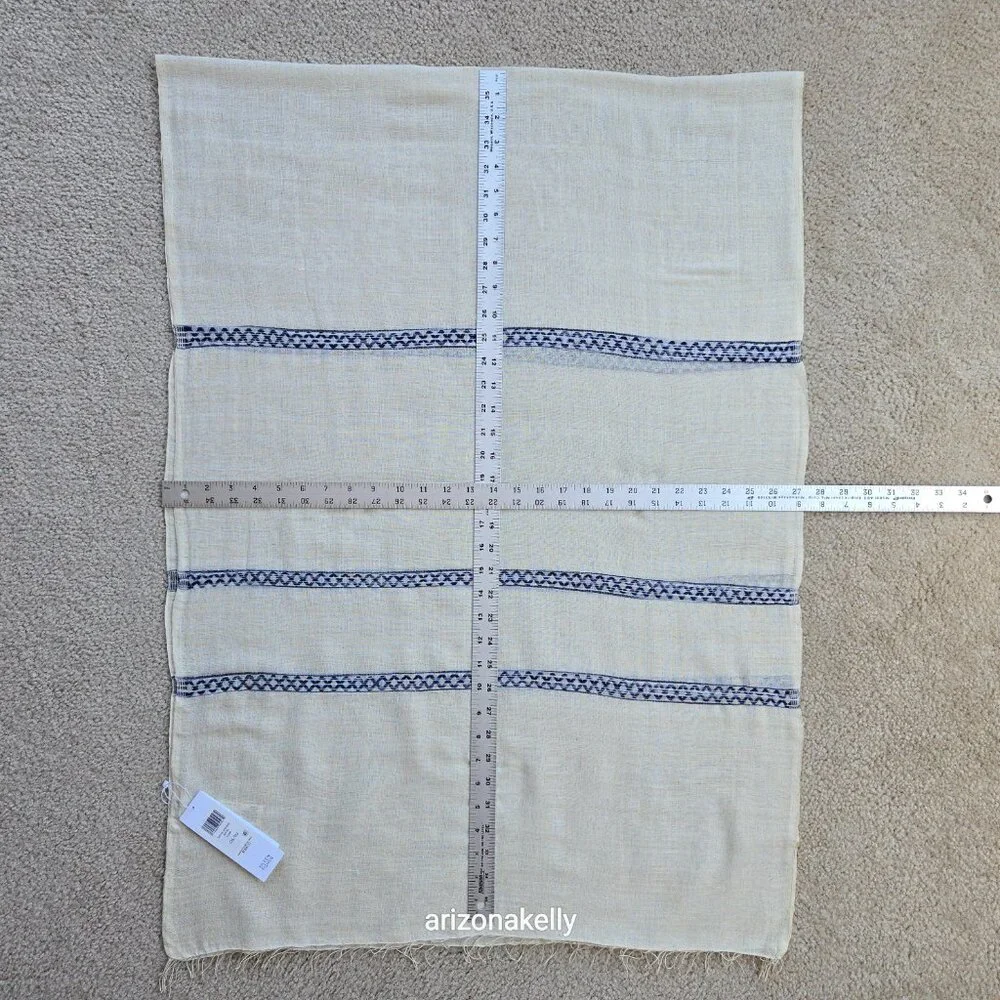 NWT Eileen Fisher Handloomed Ethiopian Artisan Cotton Scarf